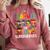 Teacher Of Tiny Superheroes Teach 100th Day Of School Men Women Girls Kids Comfort Colors Sweatshirt Crimson