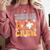 Teachers Aide Boo Crew Ghost Groovy Halloween For Women Comfort Colors Sweatshirt Crimson