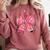 Teaching Is A Work Of Heart Pencil Bow Teacher Valentine Comfort Colors Sweatshirt Crimson