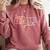 Team First Grade Back To School 1st Grade Teacher Kids Cute Comfort Colors Sweatshirt Crimson