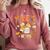 Team TK Crew Preppy Coquette Bow Pumpkin Fall TK Teacher Comfort Colors Sweatshirt Crimson