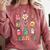 Team TK Teacher Christmas Groovy Smile Face Girl Boy Kid TK Comfort Colors Sweatshirt Crimson Team TK Teacher Christmas Groovy Smile Face Girl Boy Kid TK Comfort Colors Sweatshirt Crimson