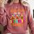 Thankful For My 3rd Grade Turkeys Thanksgiving Teacher Kids Comfort Colors Sweatshirt Crimson