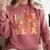 In My Thankful Teacher Era Cute Groovy Thanksgiving Teacher Comfort Colors Sweatshirt Crimson
