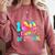 Tie Dye Happy 100th Day Of School Teacher Student 100 Days Comfort Colors Sweatshirt Crimson