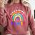 Tiny Human Tamer Watercolor Rainbow Daycare Teacher Comfort Colors Sweatshirt Crimson Tiny Human Tamer Watercolor Rainbow Daycare Teacher Comfort Colors Sweatshirt Crimson