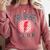 Tired Teachers Club Study Lover School Apparel Comfort Colors Sweatshirt Crimson