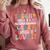 Tough Enough To Be a Paraprofessional Groovy Sped Teacher Comfort Colors Sweatshirt Crimson