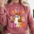 Trick Or Teach Cute Ghost Coffee Pumpkins Halloween Teacher Comfort Colors Sweatshirt Crimson