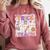 Trick Or Teach Retro Halloween Teacher Look Comfort Colors Sweatshirt Crimson