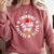 Twin Day Teacher Twinning With My Bestie Matching For Men Women Comfort Colors Sweatshirt Crimson