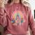 Twinning With My Teacher Bestie Rainbow Matching Teachers Comfort Colors Sweatshirt Crimson