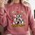 Ugly Sweater Christmas Tree Boston Terrier Dog Xmas Pajama Comfort Colors Sweatshirt Crimson
