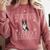 Ugly Xmas Sweater Style Boston Terrier Reindeer Christmas Comfort Colors Sweatshirt Crimson