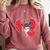 Valentine's Day Boston Terrier Comfort Colors Sweatshirt Crimson