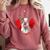 Valentine's Day Boston Terrier Dog Comfort Colors Sweatshirt Crimson