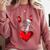 Valentine's Day Boston Terrier Dog Vector Comfort Colors Sweatshirt Crimson