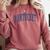 Varsity Grey Nantucket Comfort Colors Sweatshirt Crimson