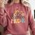 Wildflower Pre-K Preschool Team Floral Teacher Girls Comfort Colors Sweatshirt Crimson
