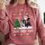 Xmas Tree Lighting Santa Riding Boston Terrier Christmas Comfort Colors Sweatshirt Crimson