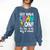 100th Day Of School Get Your Cray On Teacher Comfort Colors Sweatshirt Denim