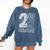 2nd Grade Typography Team 2nd Grade Teacher Back To School Comfort Colors Sweatshirt Denim