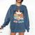 3rd Grade Boo Crew Third Grade Halloween Costume Teacher Kid Comfort Colors Sweatshirt Denim