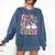 4th Grade Boo Crew Fourth Grade Teacher Kids Happy Halloween Comfort Colors Sweatshirt Denim