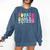 4th Grade Squad Fourth Teacher Student Team Back To School Comfort Colors Sweatshirt Denim