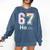 67 Ho Holmium Science Teacher Elements Table Six Seven Meme Comfort Colors Sweatshirt Denim