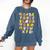 Alphabet Turkey Thanksgiving Costume Preschool Teacher Men Women Comfort Colors Sweatshirt Denim