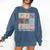 Art Teacher Life Retro Groovy Teaching Future Artists Comfort Colors Sweatshirt Denim