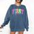 Back To School Neon Checkered First Grade Colorful Teacher Comfort Colors Sweatshirt Denim Back To School Neon Checkered First Grade Colorful Teacher Comfort Colors Sweatshirt Denim