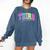 Back To School Neon Checkered Third Grade Colorful Teacher Comfort Colors Sweatshirt Denim Back To School Neon Checkered Third Grade Colorful Teacher Comfort Colors Sweatshirt Denim