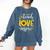 Back To School Teach Love And Inspire Teacher Sunflower Comfort Colors Sweatshirt Denim
