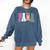 Back To School Teacher Para Preppy Checkered Para Life Comfort Colors Sweatshirt Denim