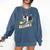 Ballaholic Boston Terrier Dog Chasing Bostie Ball Comfort Colors Sweatshirt Denim
