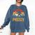 Bigfoot Sasquatch Prost Retro Bavarian Oktoberfest Men Women Comfort Colors Sweatshirt Denim