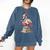 Book Lover Cute Flamingo Reading Teacher Librarian Women Comfort Colors Sweatshirt Denim
