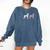 Boston Terrier 4th Of July Dog Patriotic USA Flag Man Woman Comfort Colors Sweatshirt Denim