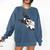 Boston Terrier Bostie Dog Kids Men Comfort Colors Sweatshirt Denim