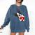 Boston Terrier Bostie Dog Kids Women Girls Comfort Colors Sweatshirt Denim