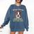 Boston Terrier Brindle Dog Professional Human Trainer Comfort Colors Sweatshirt Denim