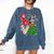 Boston Terrier Christmas Tree Lights Santa Dog Xmas For Men Women Kids Comfort Colors Sweatshirt Denim