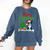 Boston Terrier Christmas Tree Lights Xmas Dog Lover Comfort Colors Sweatshirt Denim