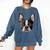Boston Terrier Cute Puppy Face Dog Lover Pet Owner Comfort Colors Sweatshirt Denim