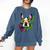 Boston Terrier In Day Of The Dead Sugar Skull Dog Comfort Colors Sweatshirt Denim