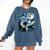 Boston Terrier Dog Art Van Gogh Starry Night Boston Terrier Comfort Colors Sweatshirt Denim