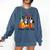 Boston Terrier Dog Lover Fall Ya'Ll Halloween Costume Men Women Comfort Colors Sweatshirt Denim