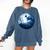 Boston Terrier Dog Moon Dog Mom Dad Women Men Dog Lovers Comfort Colors Sweatshirt Denim